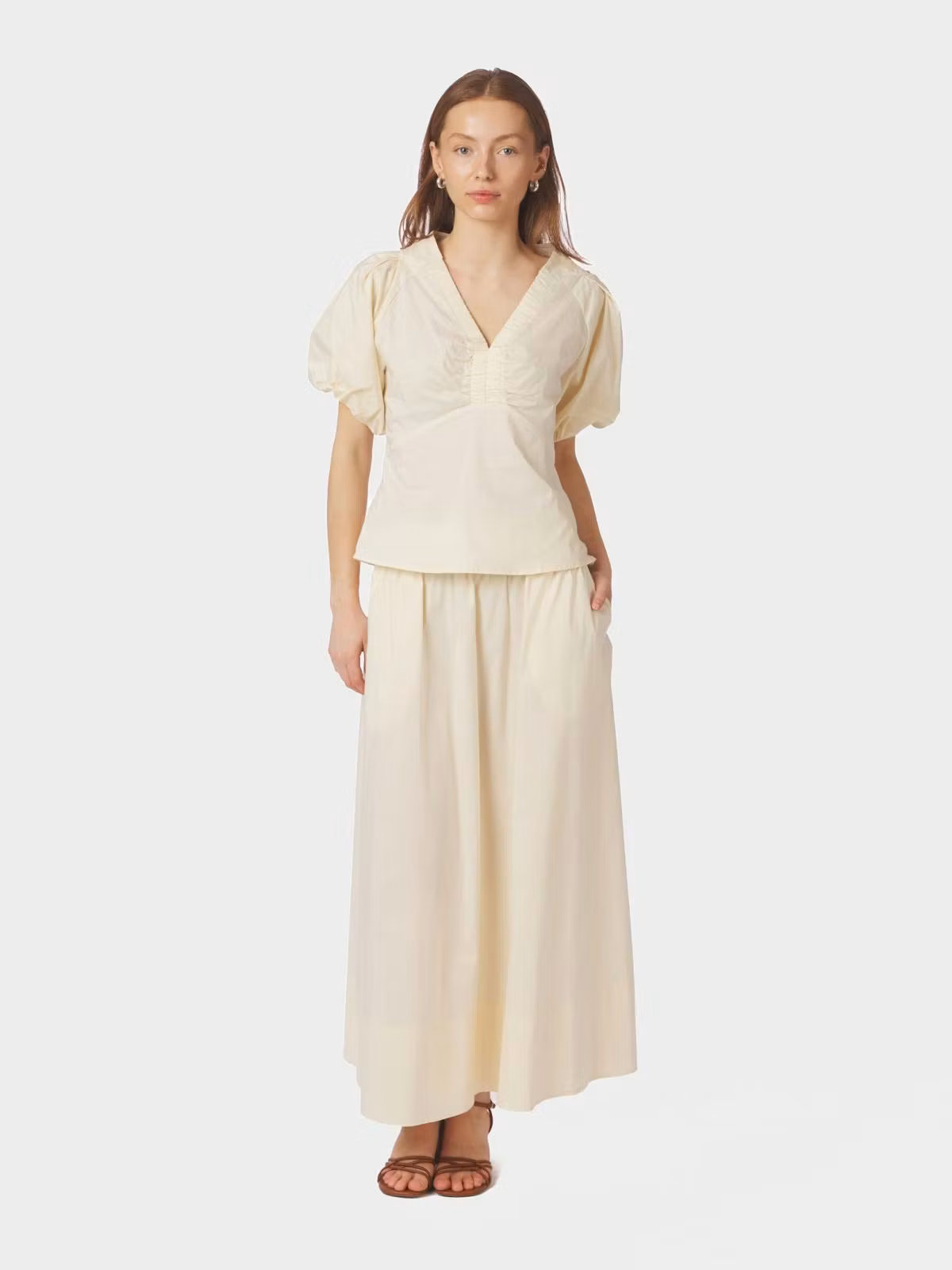 Neo Noir - Irina Poplin Blouse (Butter Yellow)