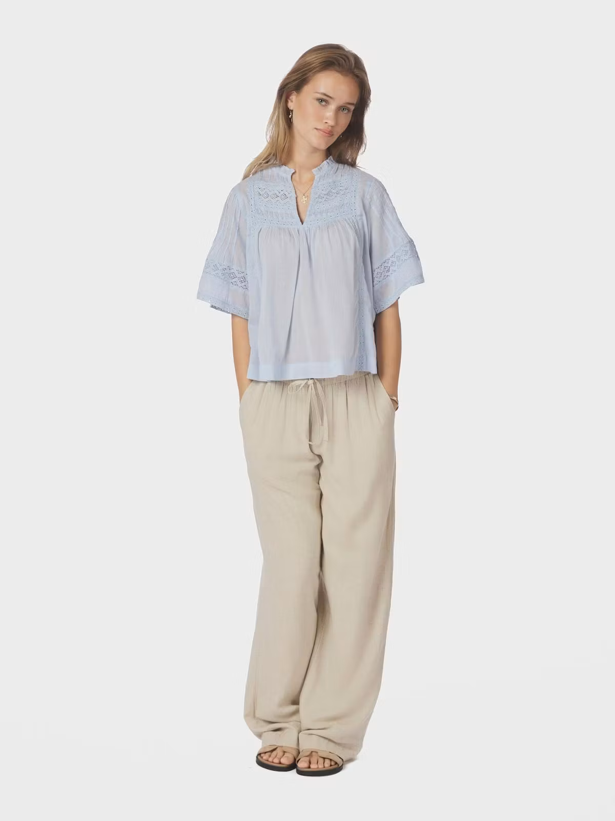 Neo Noir - Siama S Voile Blouse (Light Blue)