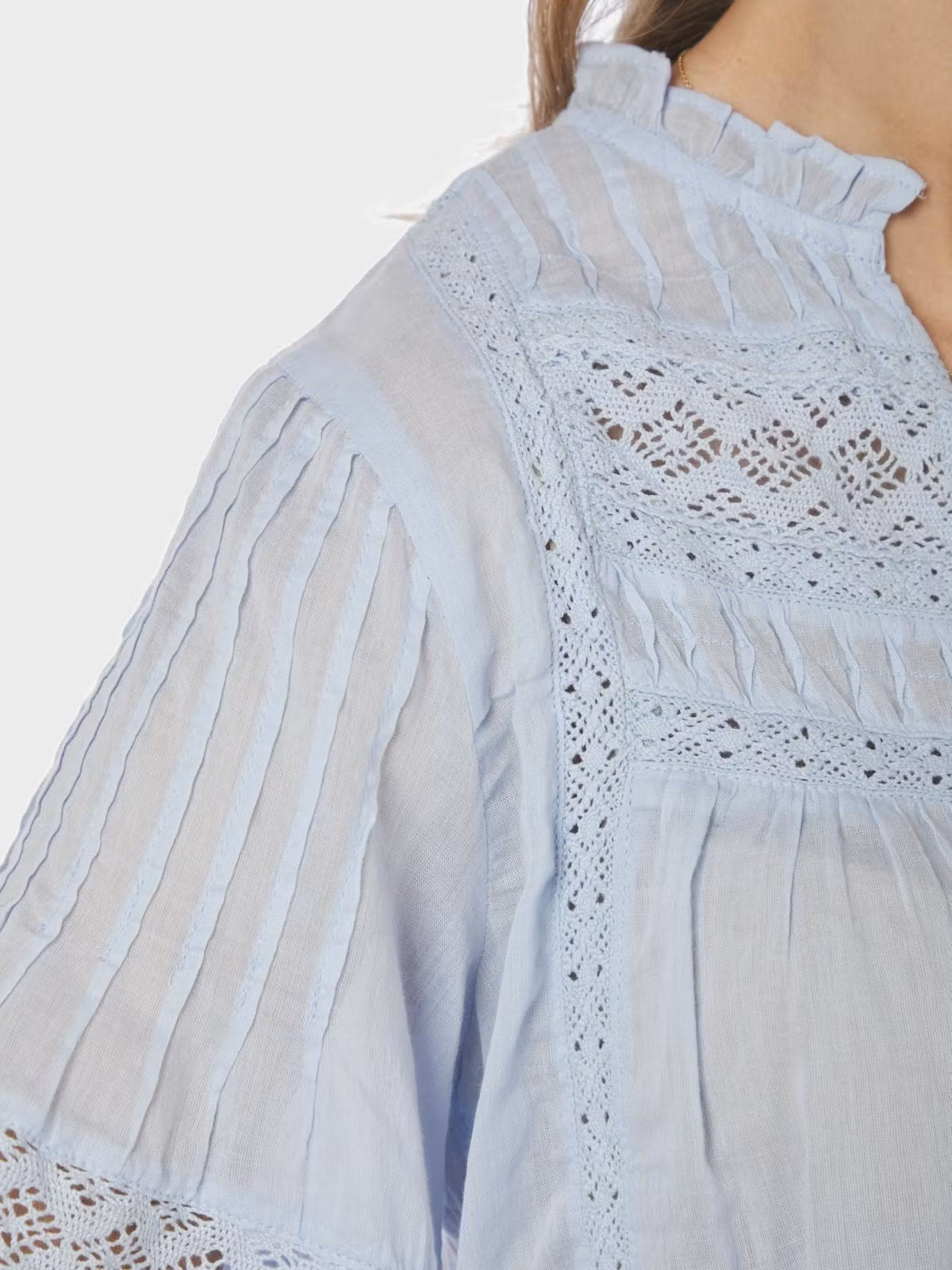Neo Noir - Siama S Voile Blouse (Light Blue)