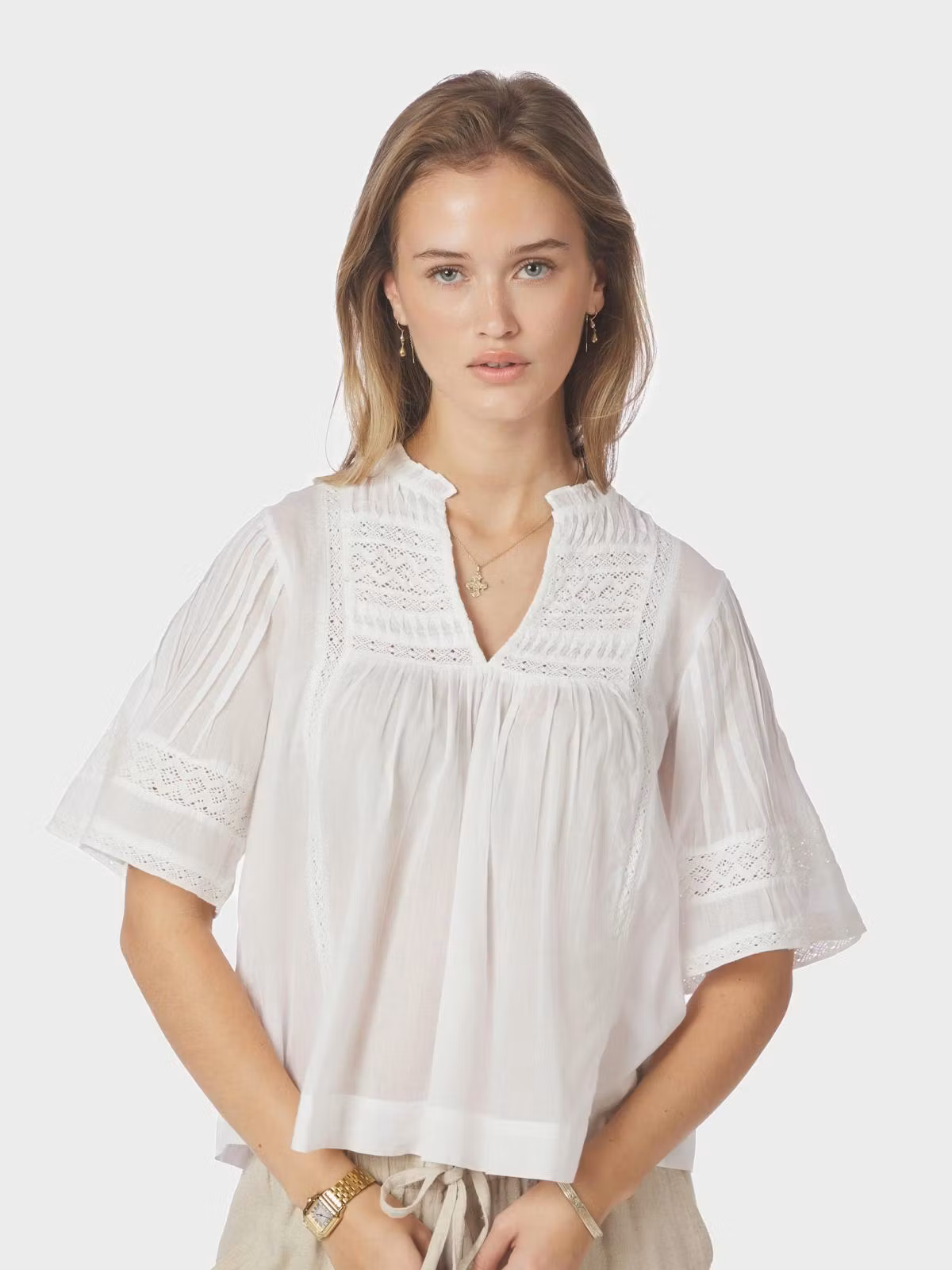 Neo Noir - Siama S Voile Blouse (White)
