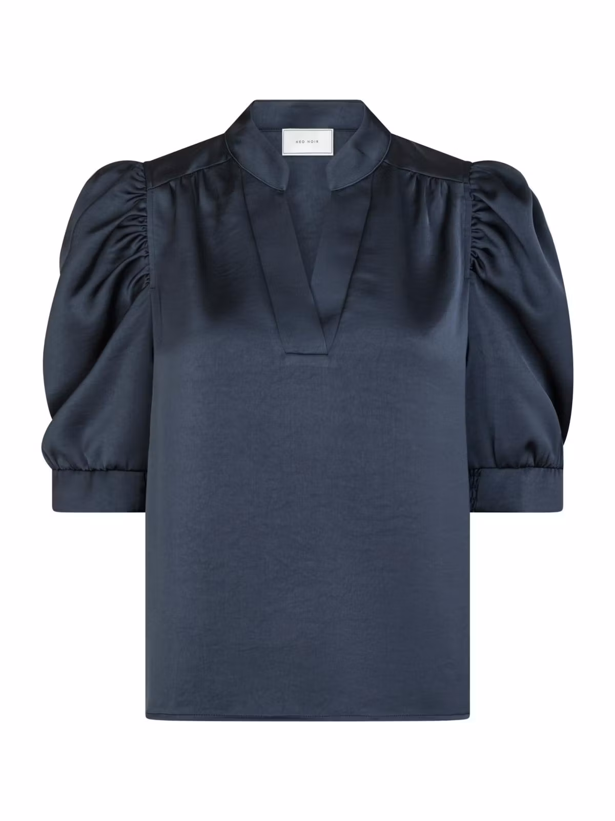 Neo Noir - Roella Heavy Sateen Blouse (Midnight Blue)