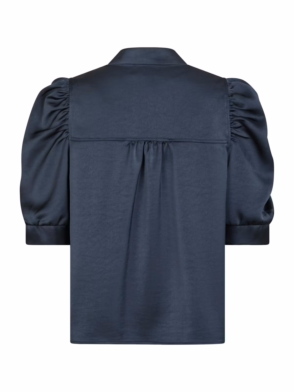 Neo Noir - Roella Heavy Sateen Blouse (Midnight Blue)