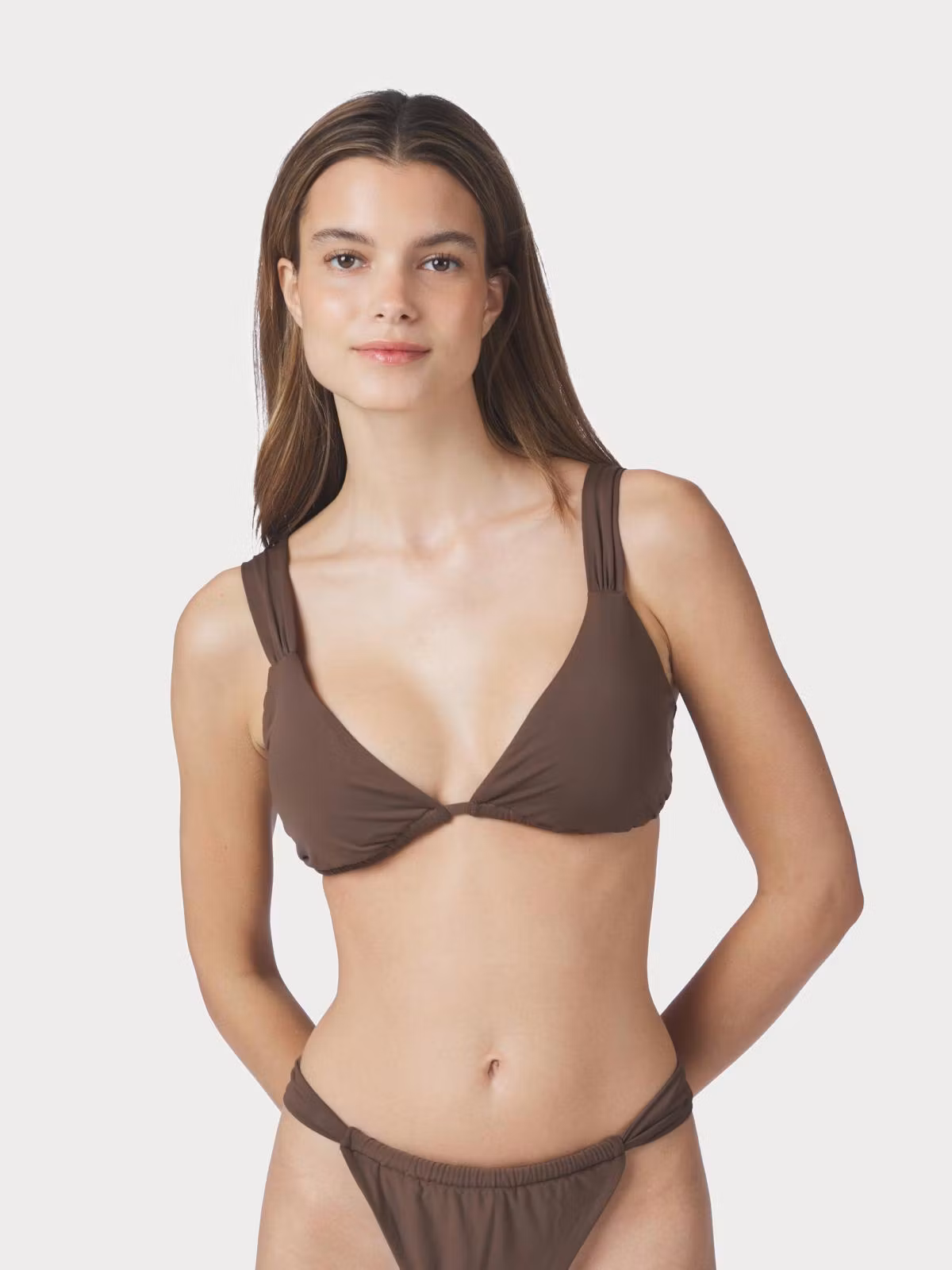 Neo Noir - Zadie Solid Bikini Top (Dark brown)