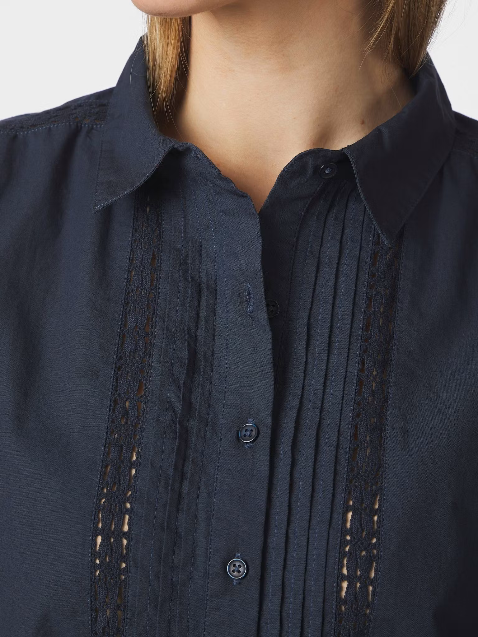 Neo Noir - Lotte C Poplin Shirt (Navy)