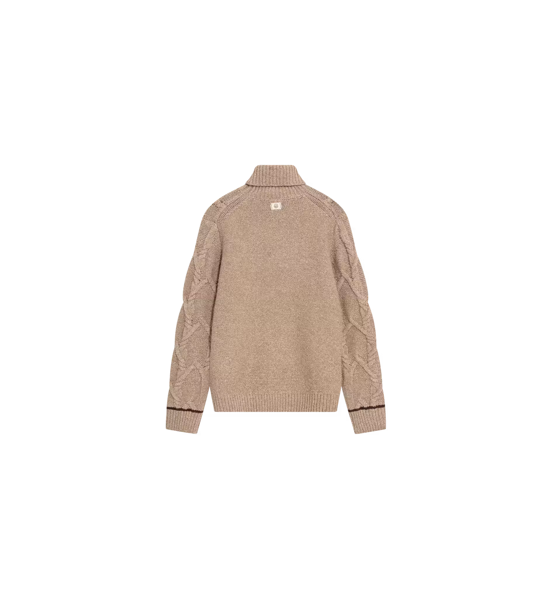 Mos Mosh Gallery MMGBarnie Cable Rollneck Knit i Incense, bild 3