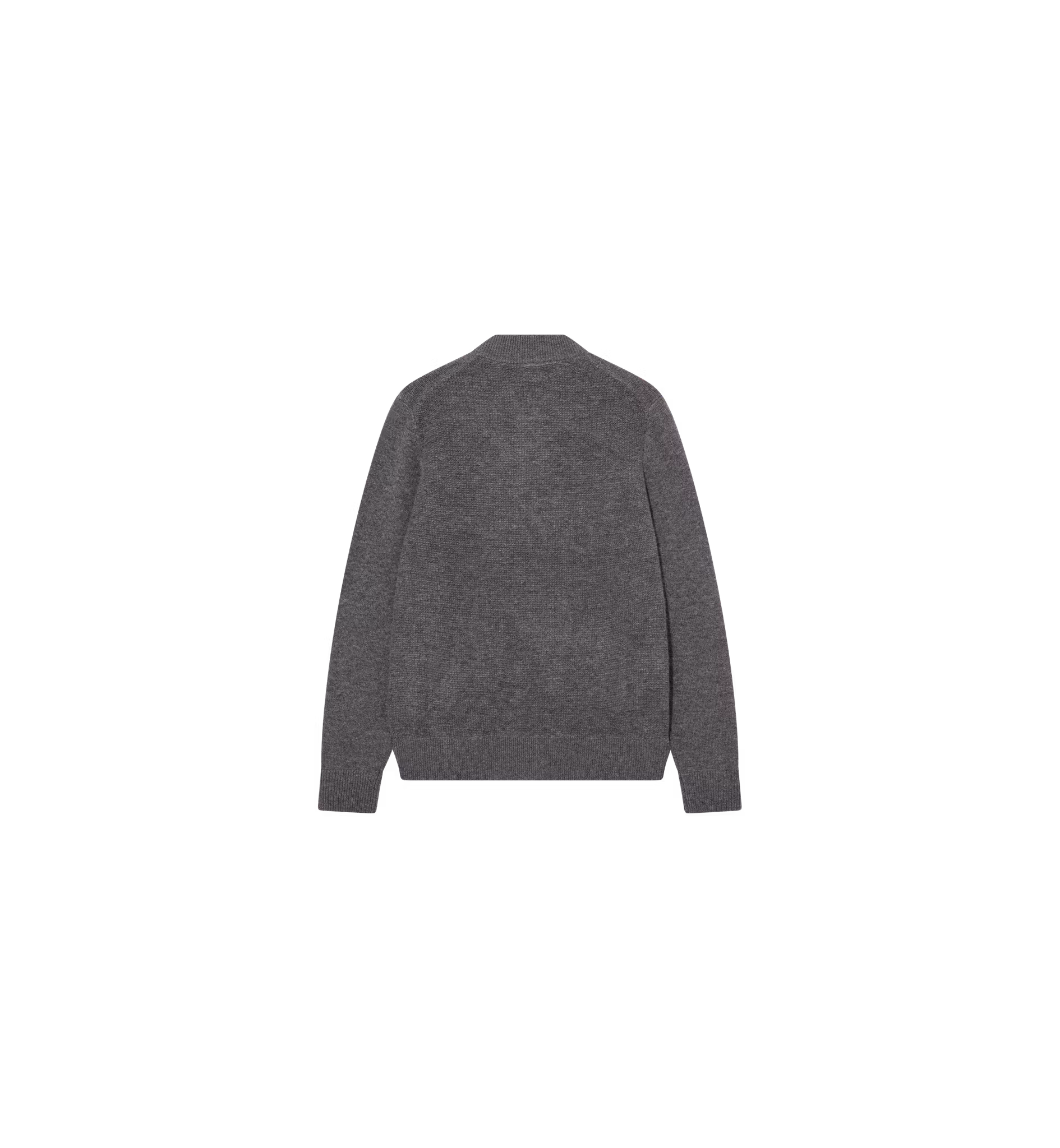 Mos Mosh Gallery MMGRyan Soft Zip Cardigan Knit i Charcoal Melange, bild 4