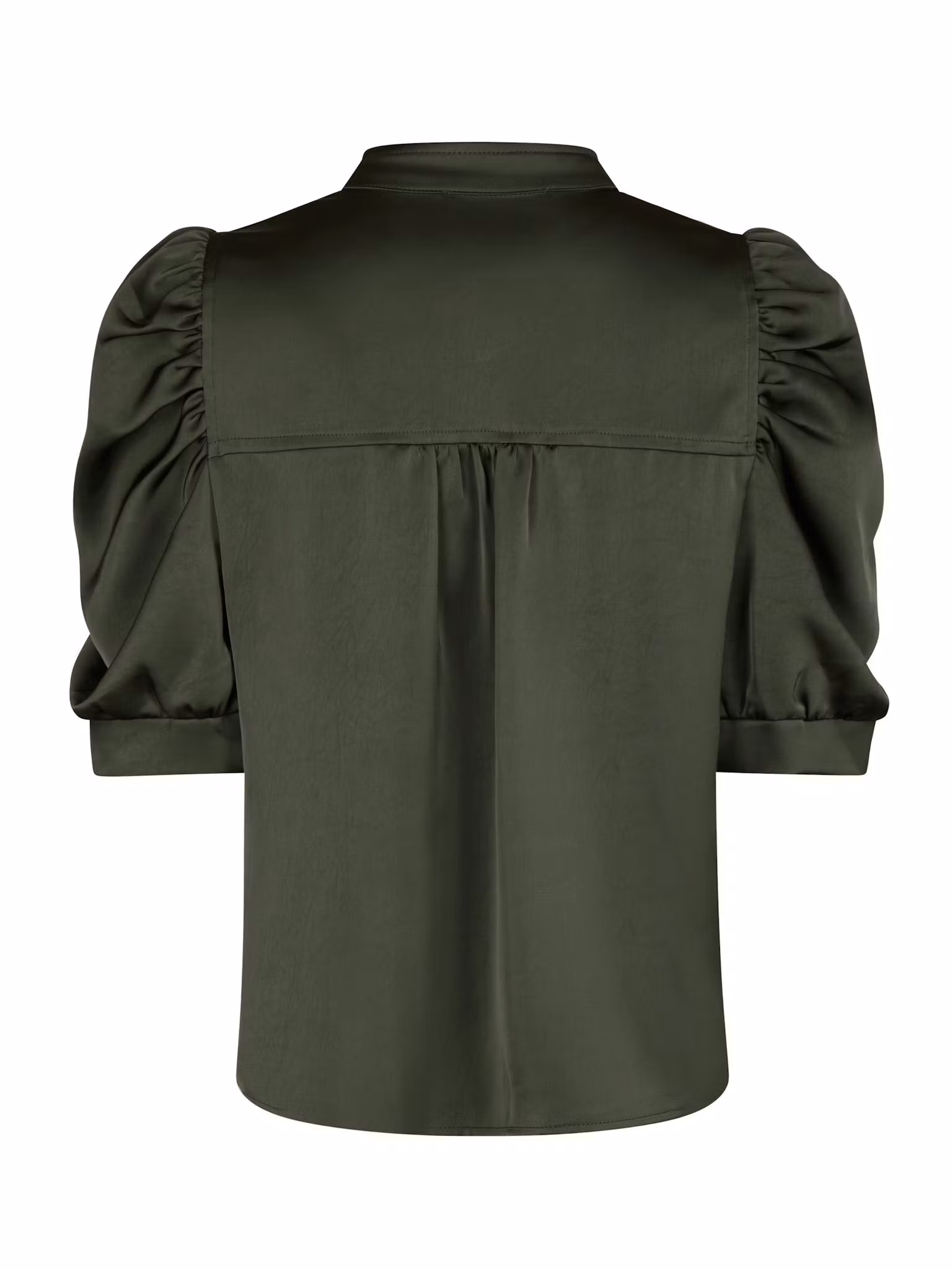 Neo Noir - Roella Heavy Sateen Blouse (Deep Green)