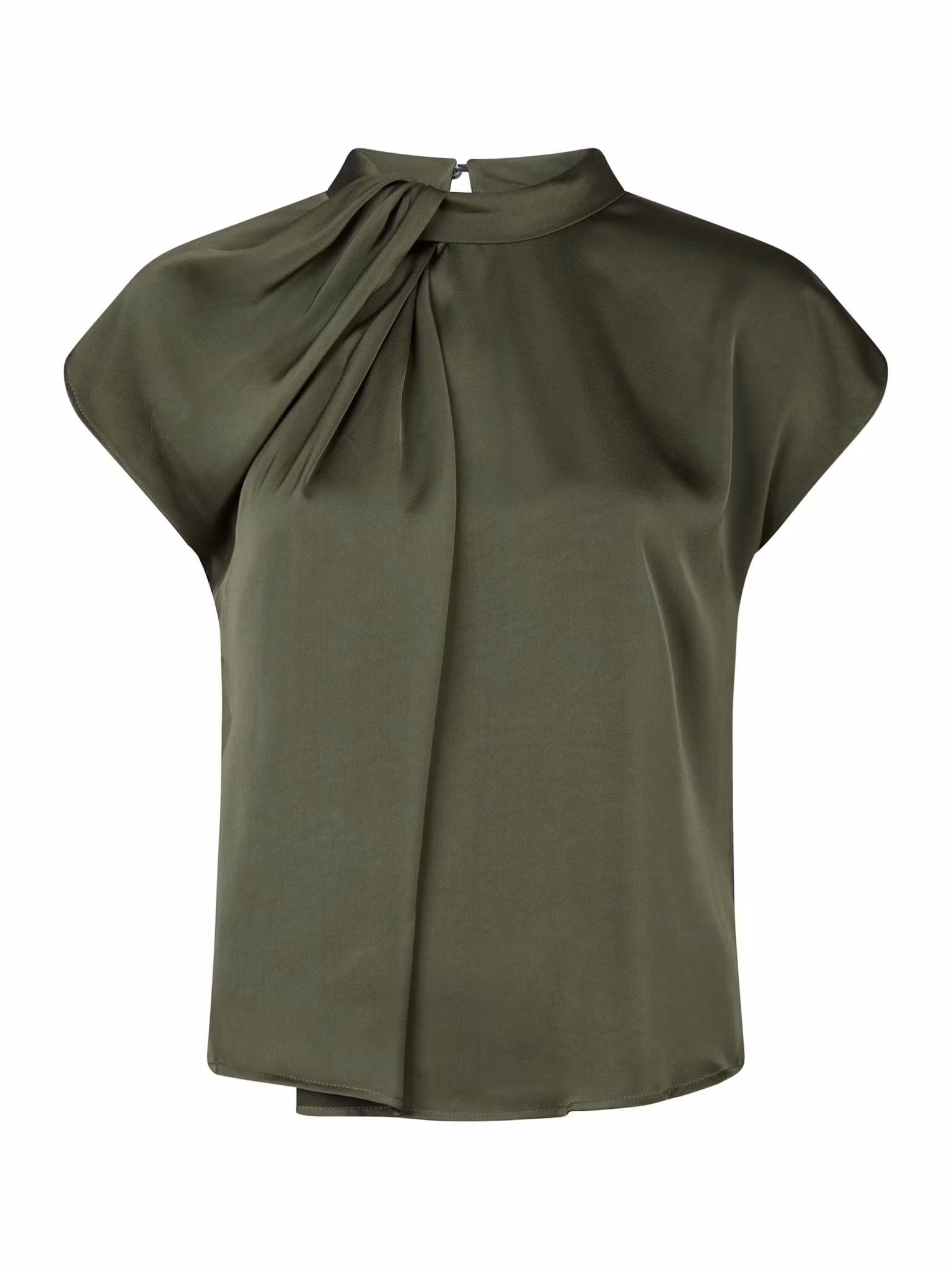 Neo Noir - Fleur Drapy Satin Blouse (Army)