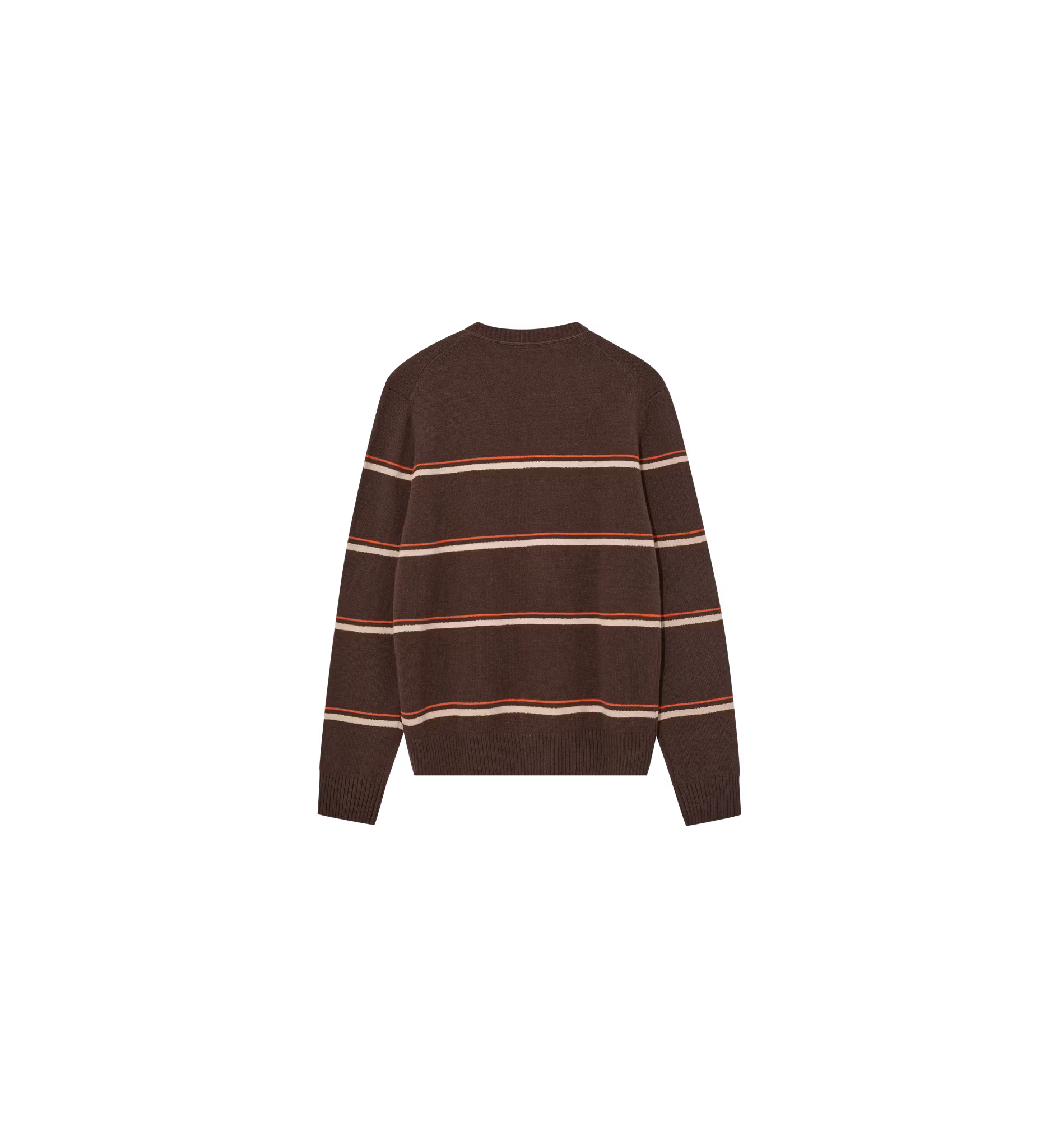 Mos Mosh Gallery MMGRice Stripe Crew Knit i Black Coffee, bild 4