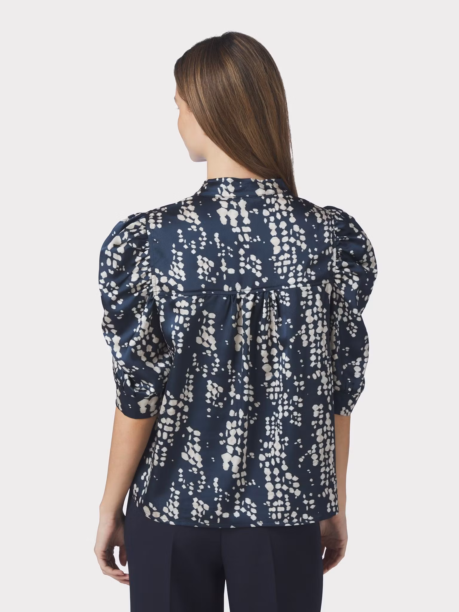 Neo Noir - Roella Scatter Print Blouse (Navy)