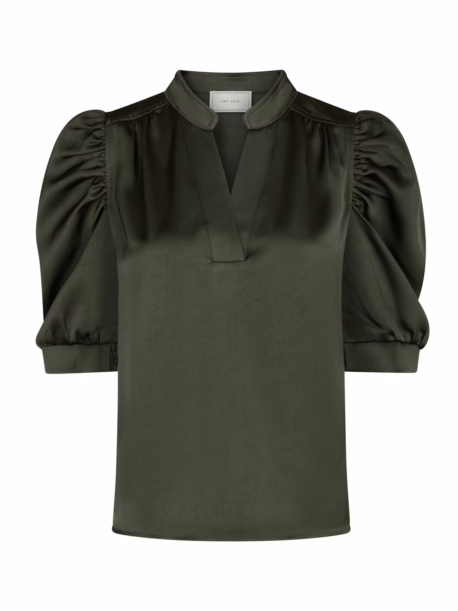 Neo Noir - Roella Heavy Sateen Blouse (Deep Green)