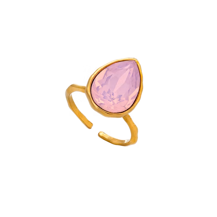 Lily and Rose - EVE RAINDROP RING – SUGAR PINK