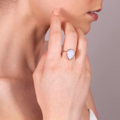 Lily and Rose - EVE RAINDROP RING – SUGAR PINK
