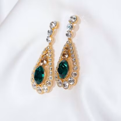 Lily and Rose - ELIZABETH EARRINGS – EMERALD