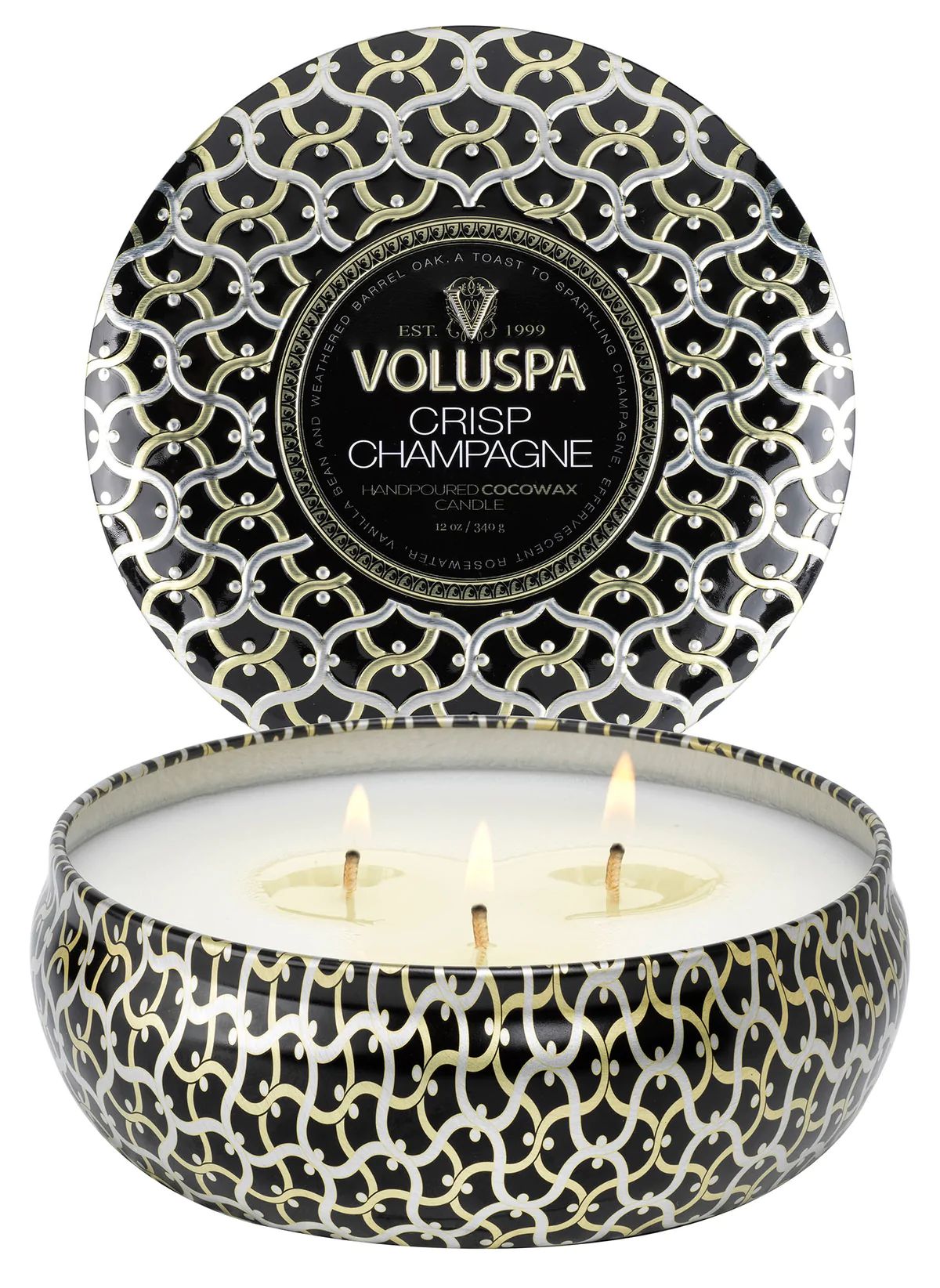 Voluspa - CRISP CHAMPAGNE - 3 WICK TIN CANDLE