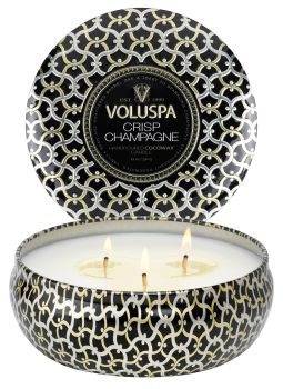 Voluspa - CRISP CHAMPAGNE - 3 WICK TIN CANDLE