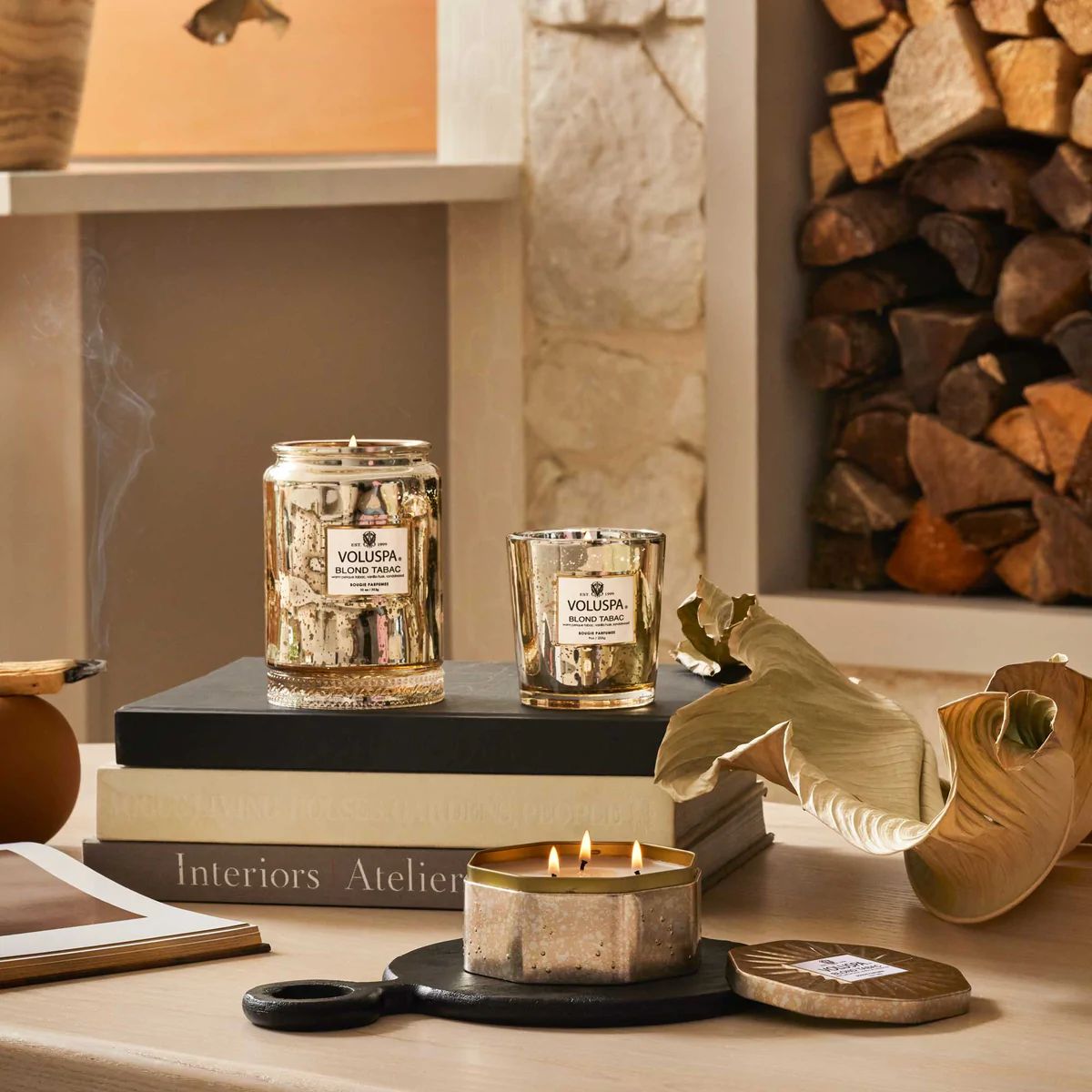 Voluspa - BLOND TABAC - LARGE JAR CANDLE