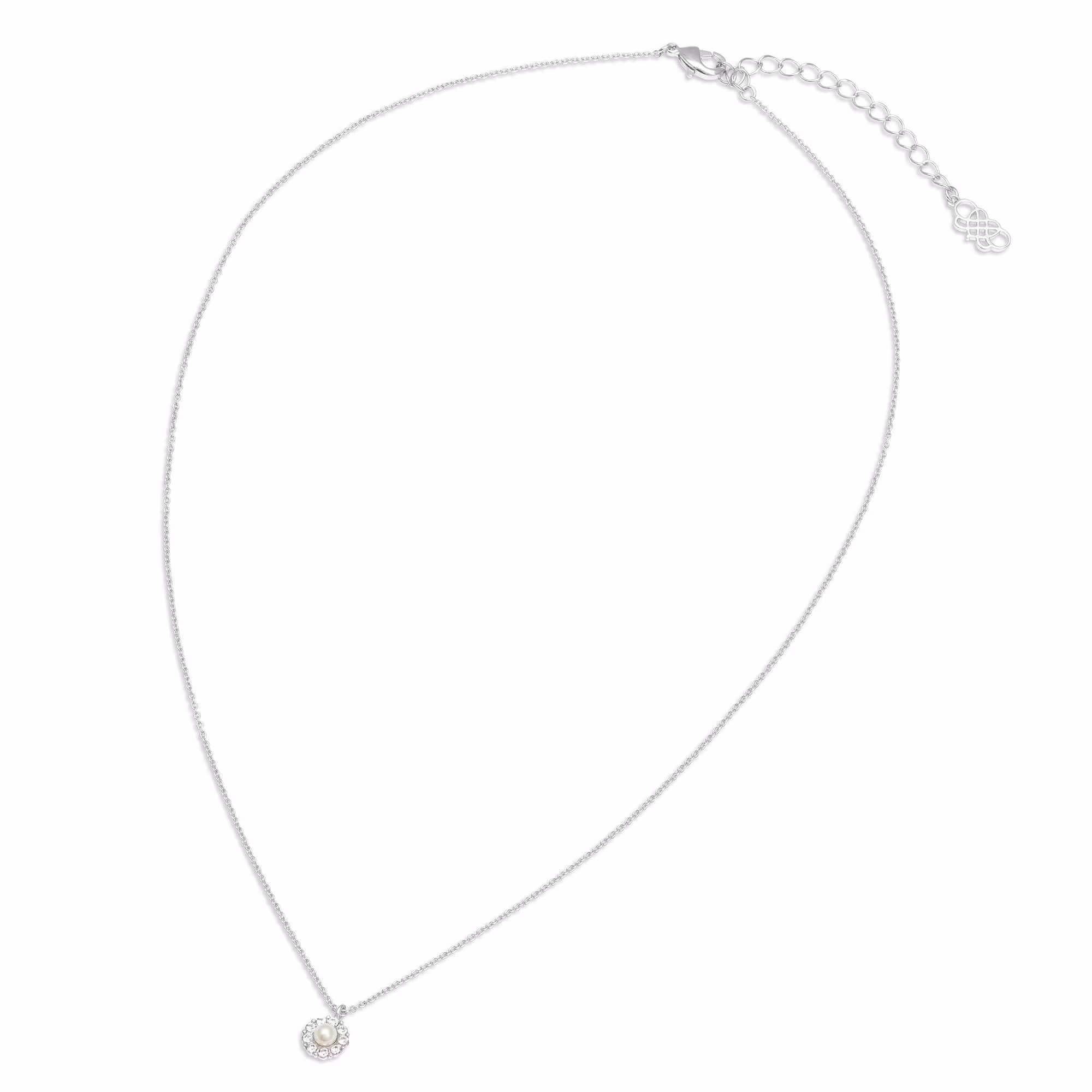 Lily and Rose - PETITE MISS SOFIA PEARL NECKLACE – CRYSTAL (SILVER)