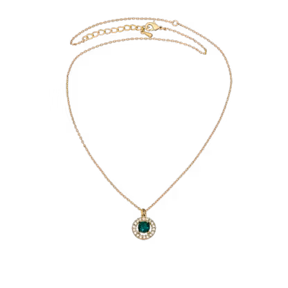 LILY AND ROSE - MISS MIRANDA NECKLACE – EMERALD (GOLD)