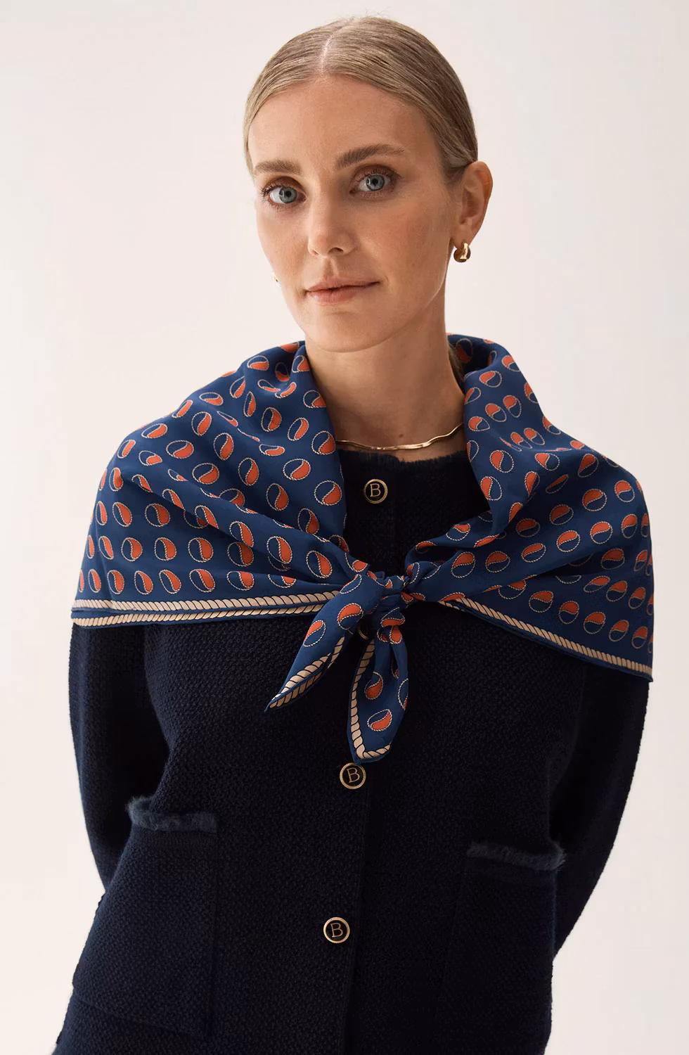 Busnel - BUSNEL SILK SCARF LOGO PRINT BIG
