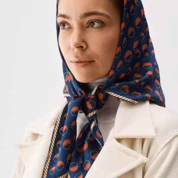 Busnel - BUSNEL SILK SCARF LOGO PRINT BIG