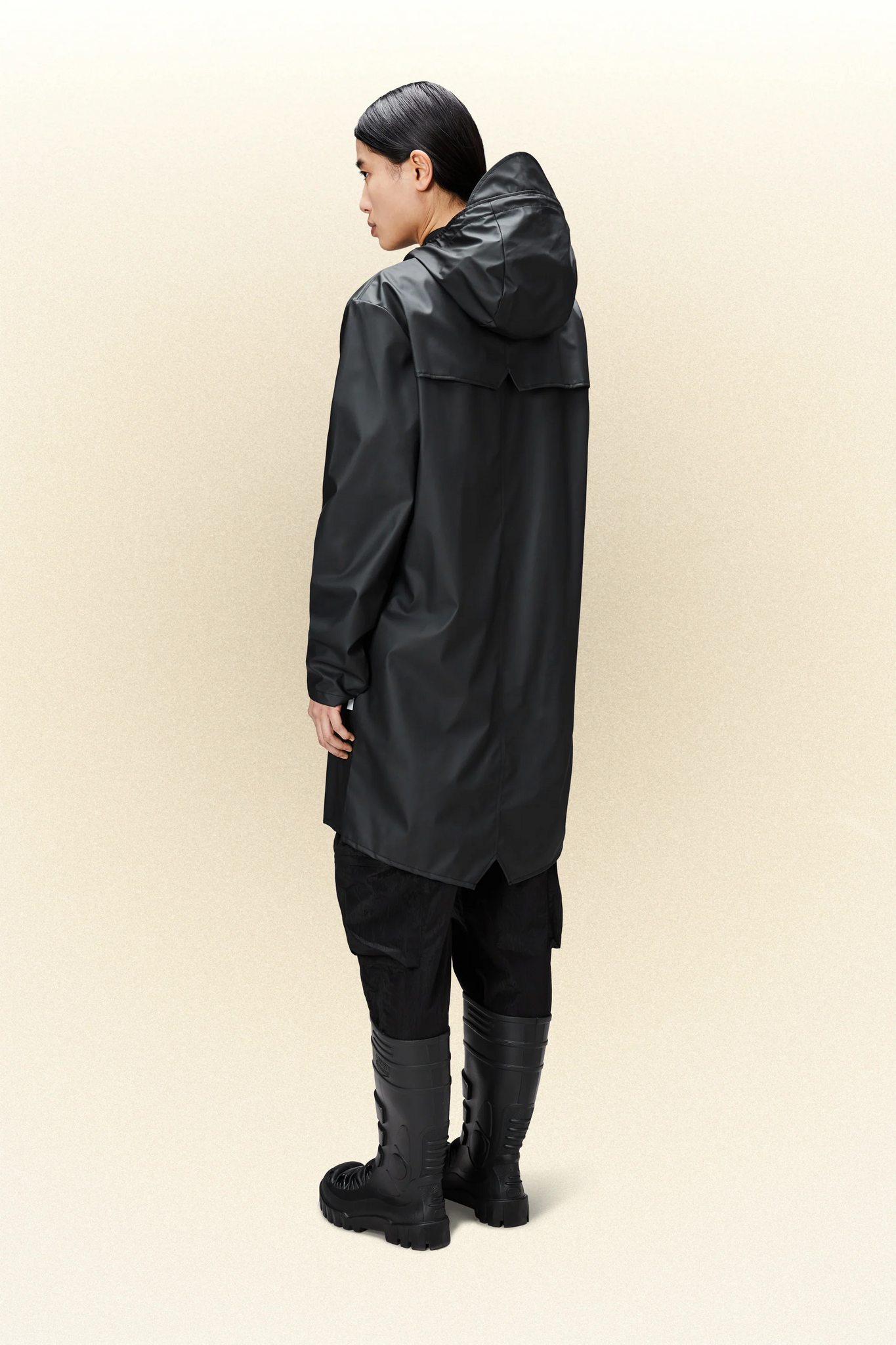 Rains - Long Jacket - Black