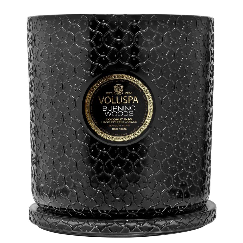 Voluspa - Burning Woods Boxed 5-wick Hearth Candle With Lid