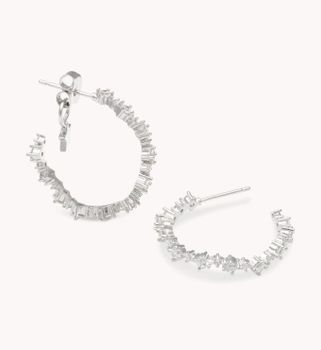 Lily and Rose - CAPELLA HOOPS EARRINGS – CRYSTAL (SILVER)