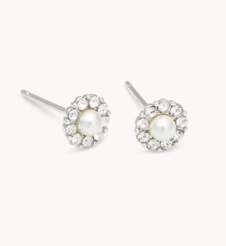Lily and Rose - PETITE MISS SOFIA PEARL EARRINGS – CRYSTAL (SILVER)
