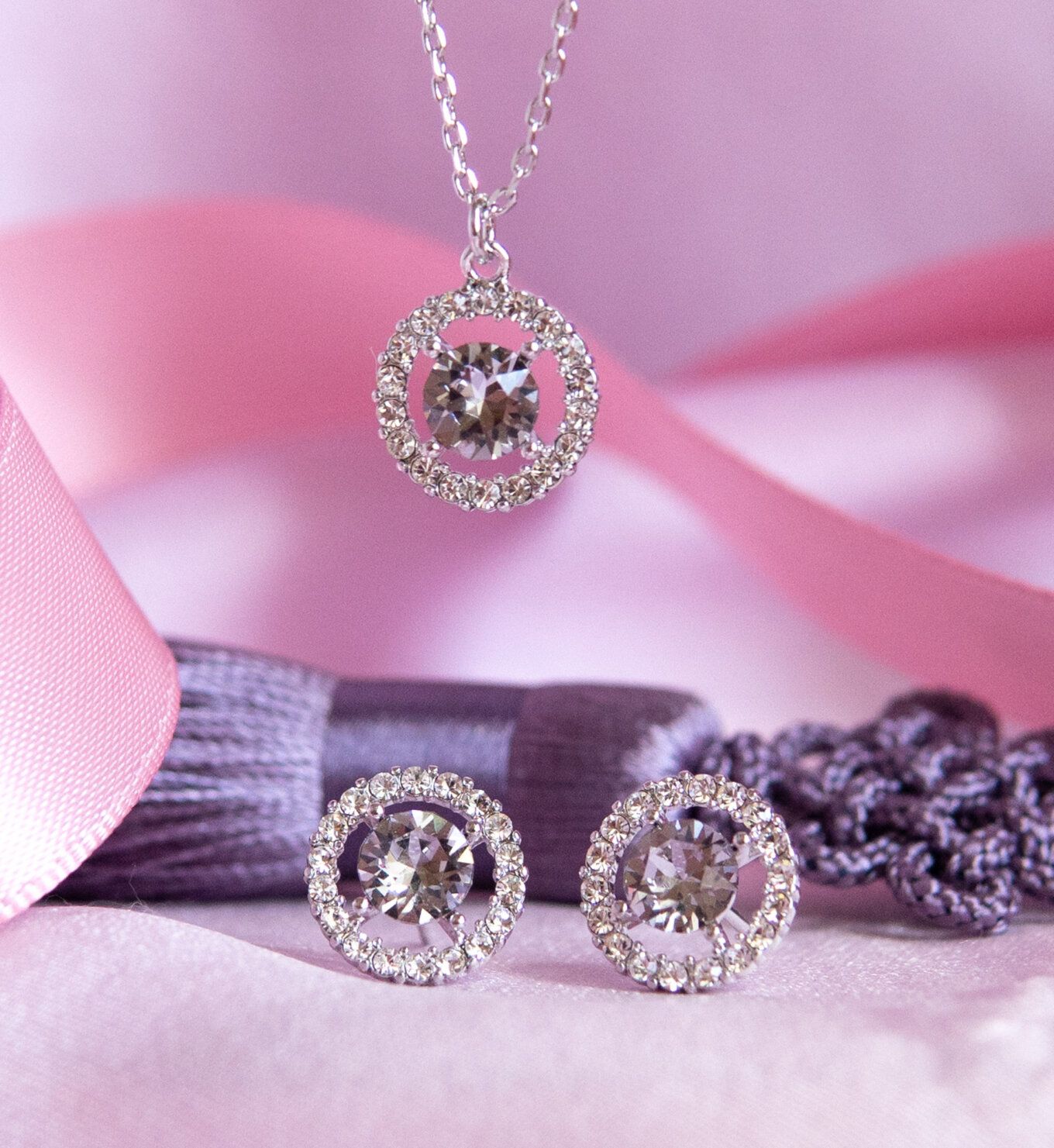 Lily and Rose - MISS MIRANDA NECKLACE – SMOKEY MAUVE (SILVER)