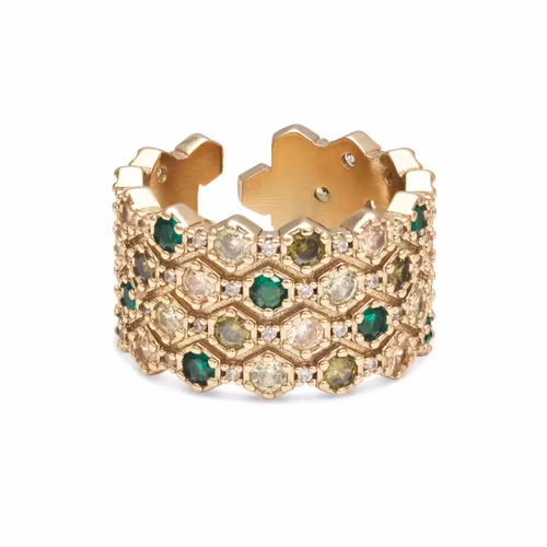 Ylva Li - HALO RING – EMERALD