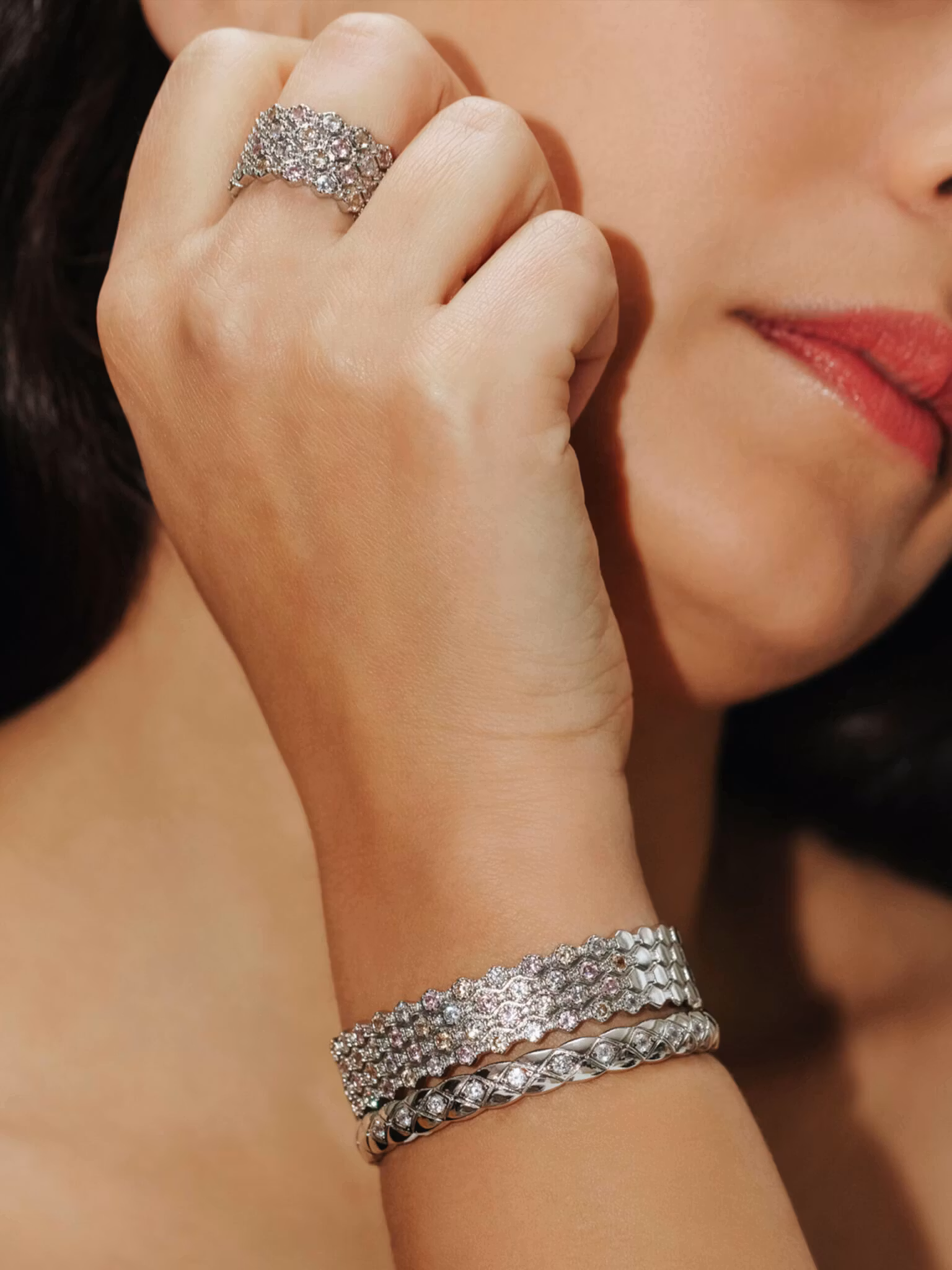 Ylva Li - HALO BRACELET – PINK CHAMPAGNE