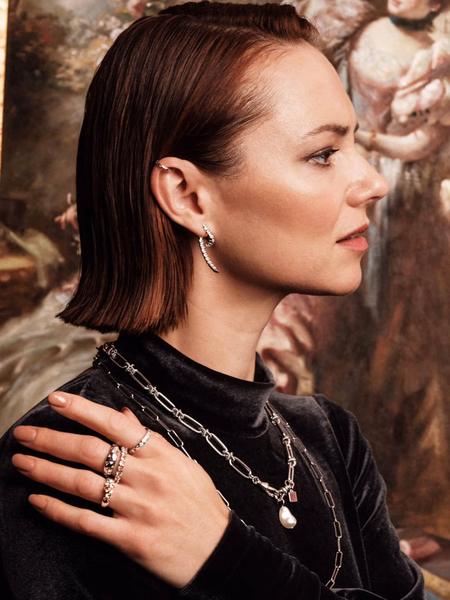 Ylva Li - MADEMOISELLE EARRINGS – CRYSTAL (SILVER)