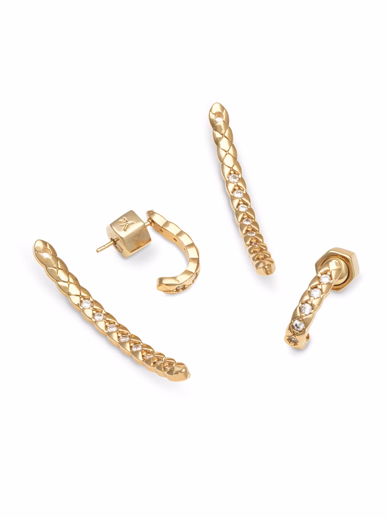 Ylva Li - MADEMOISELLE EARRINGS – CRYSTAL (GOLD)