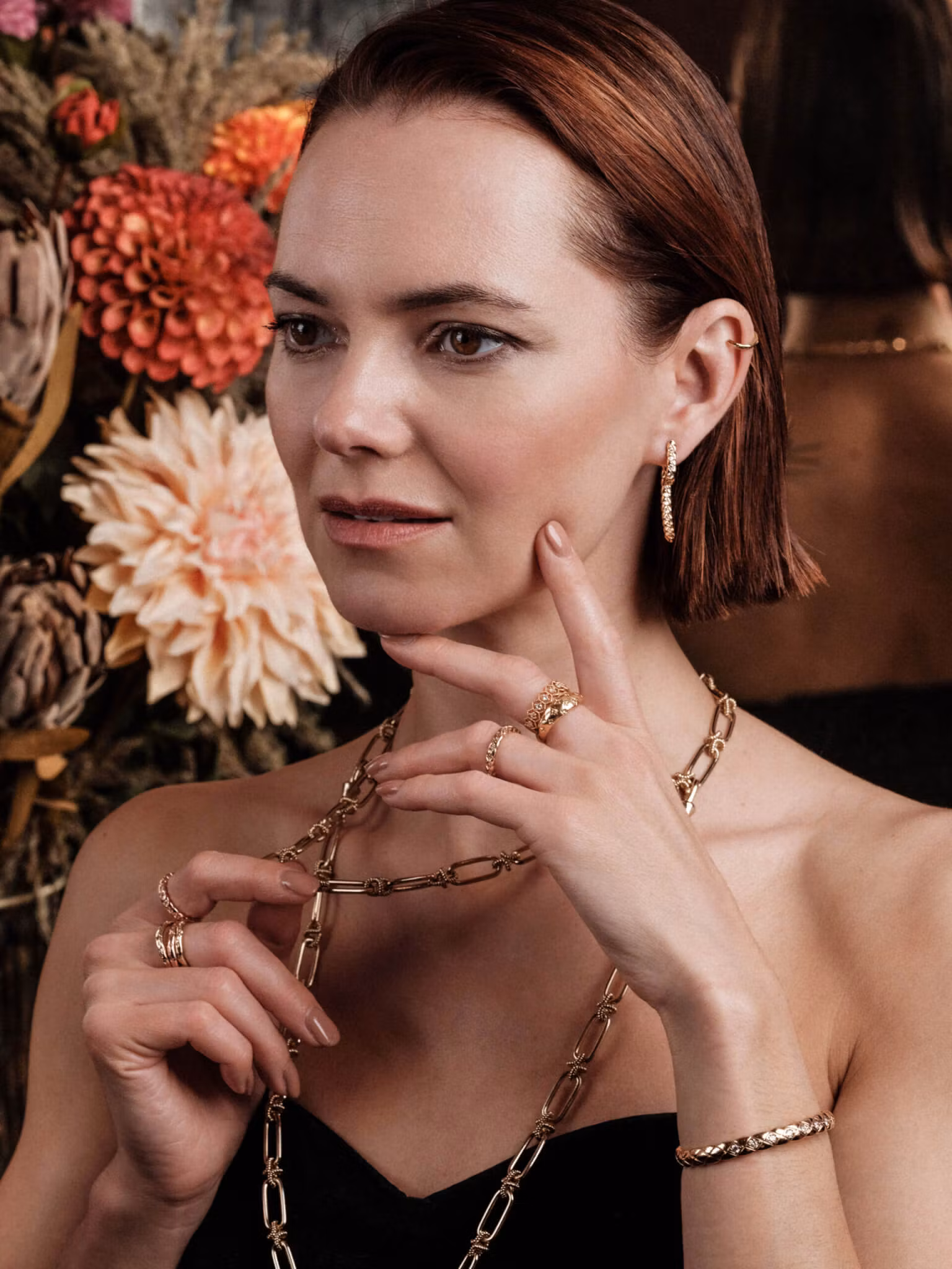Ylva Li - MADEMOISELLE EARRINGS – CRYSTAL (GOLD)