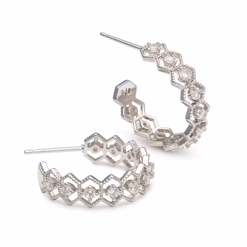 Ylva Li - NOVA EARRINGS – CRYSTAL (SILVER)