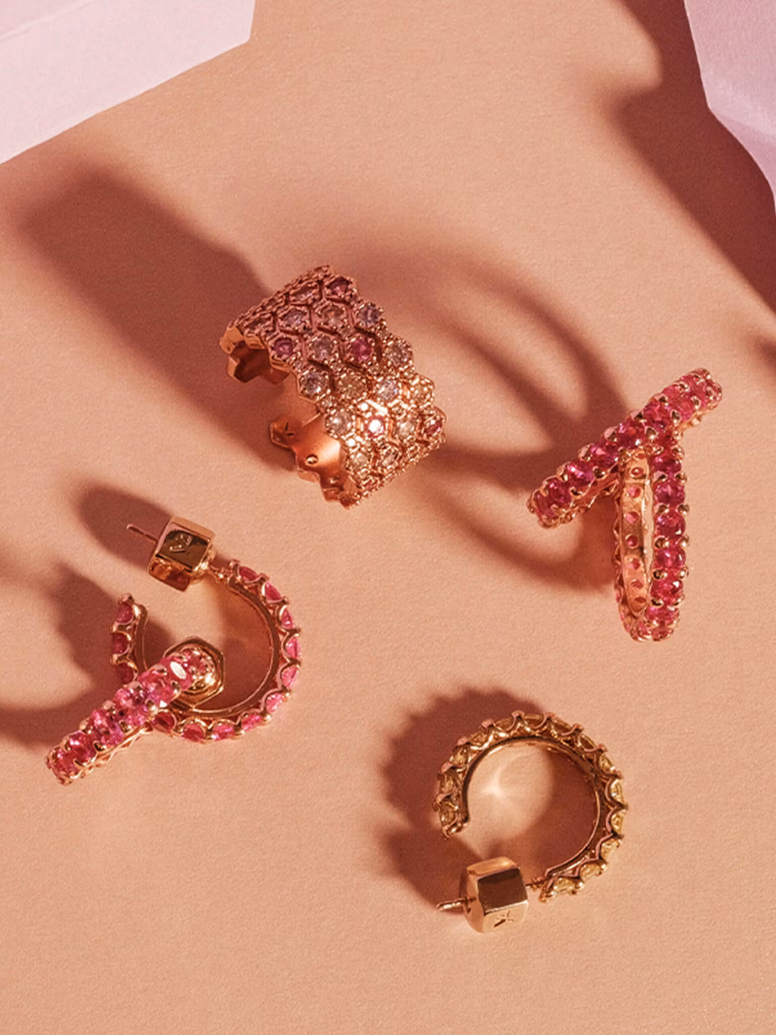 Ylva Li - JULIEN EARRINGS – PINK RUBY
