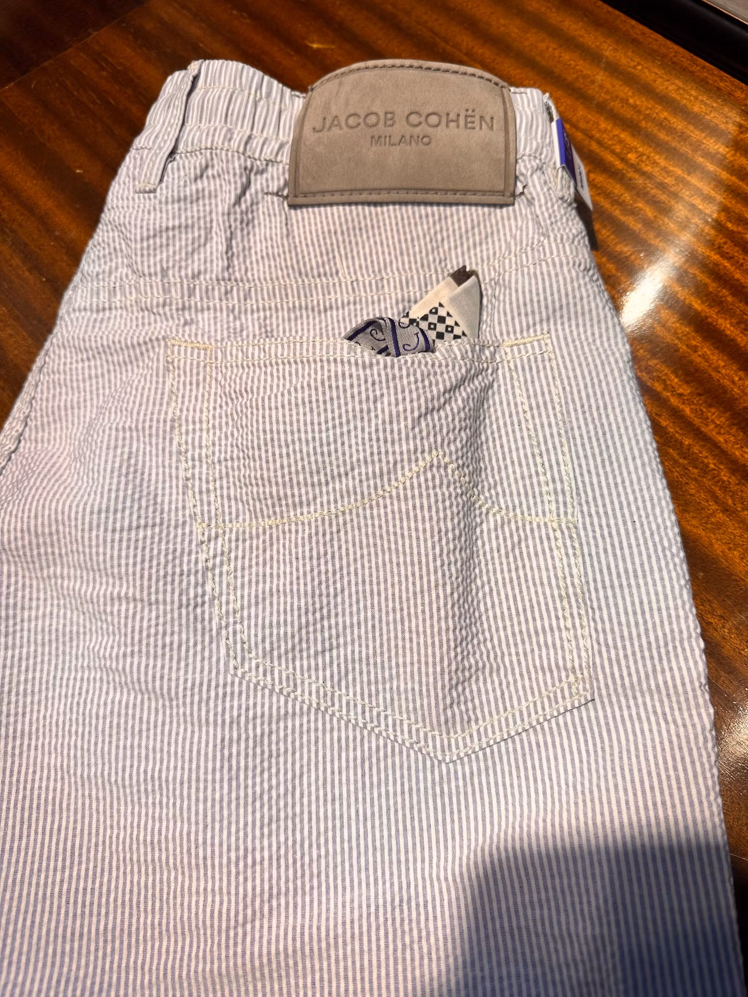 Jacob Cohën - Leo relaxed fit - blue/white stripes