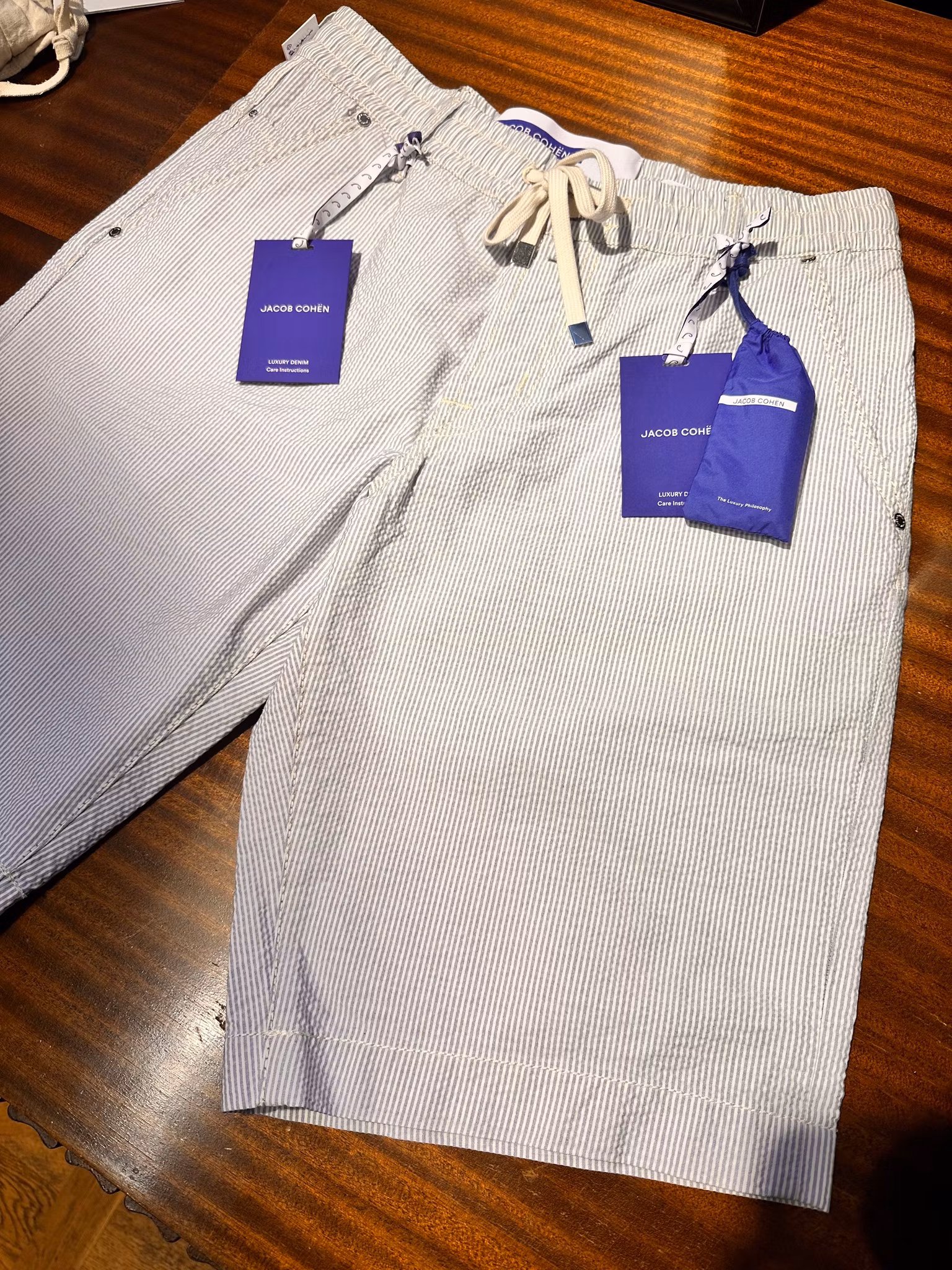 Jacob Cohën - Leo relaxed fit - blue/white stripes