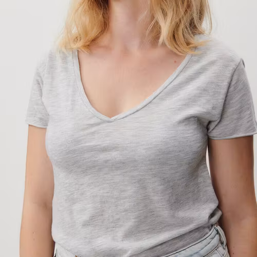 American Vintage - WOMEN'S T-SHIRT JACKSONVILLE - POLAR MELANGE