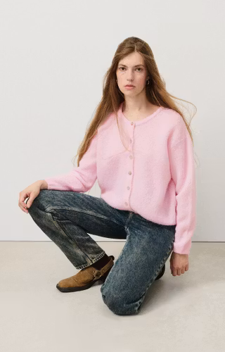 American Vintage - WOMEN'S CARDIGAN VITOW - SUGARED ALMOND