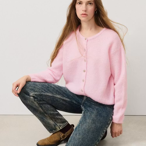 American Vintage - WOMEN'S CARDIGAN VITOW - SUGARED ALMOND