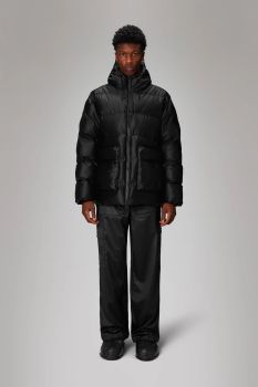 Rains - Alta Puffer Cargo Jacket - Black Grain