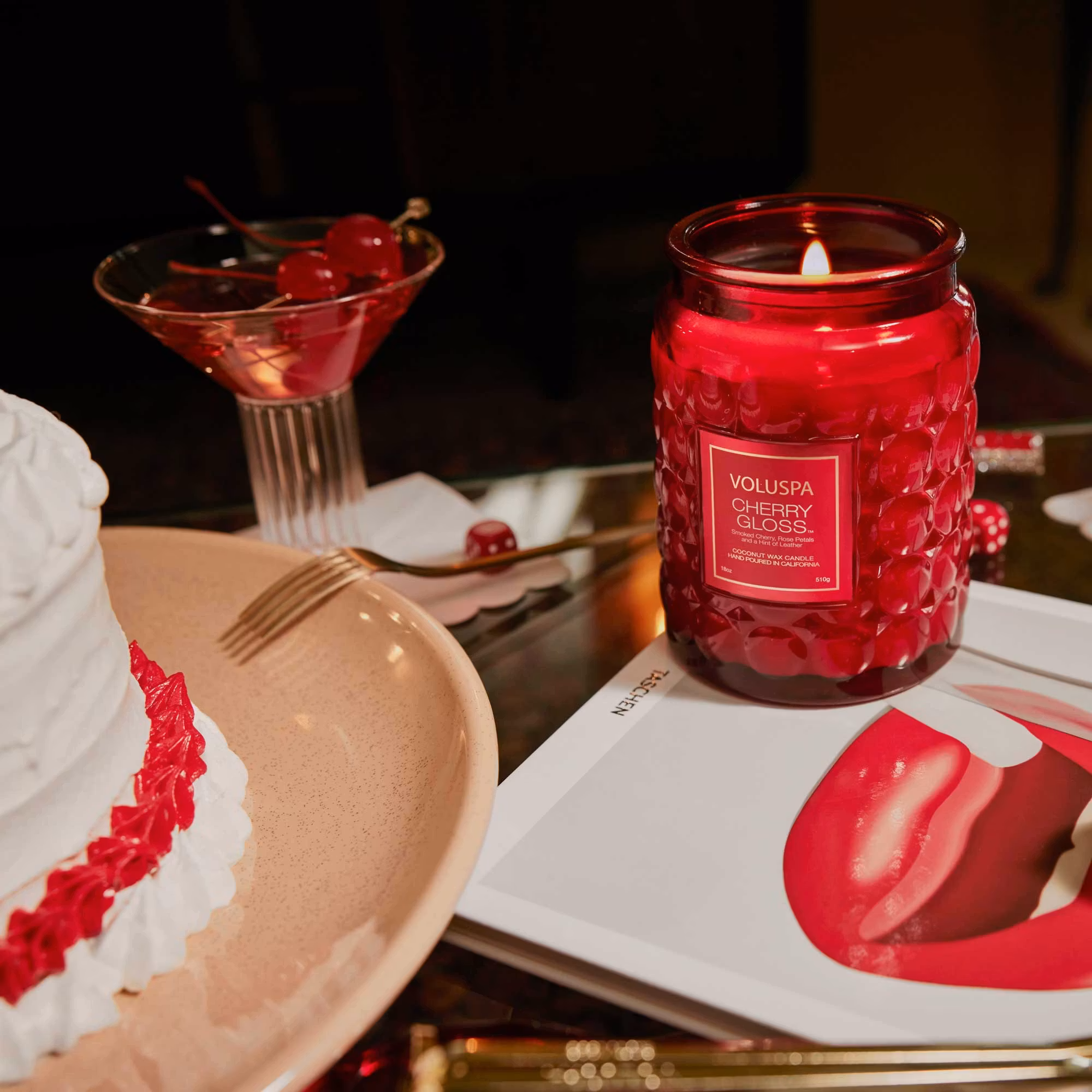 Voluspa - CHERRY GLOSS - Large Jar Candle