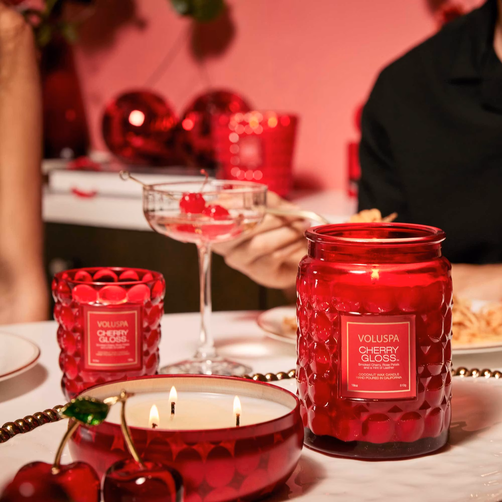 Voluspa - CHERRY GLOSS - Large Jar Candle