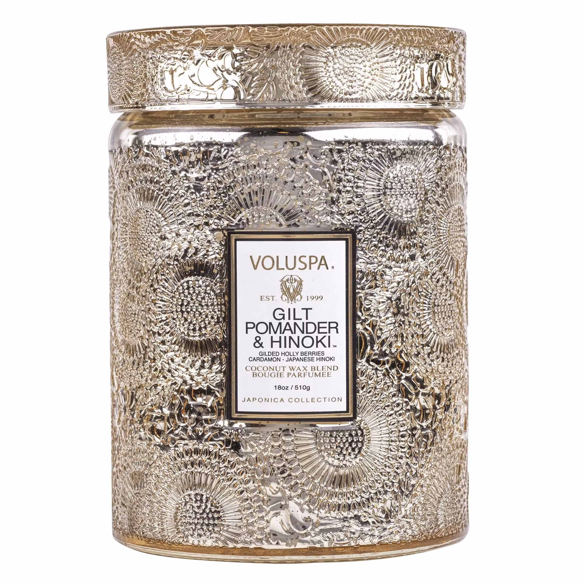 Voluspa - GILT POMANDER & HINOKI - LARGE JAR CANDLE