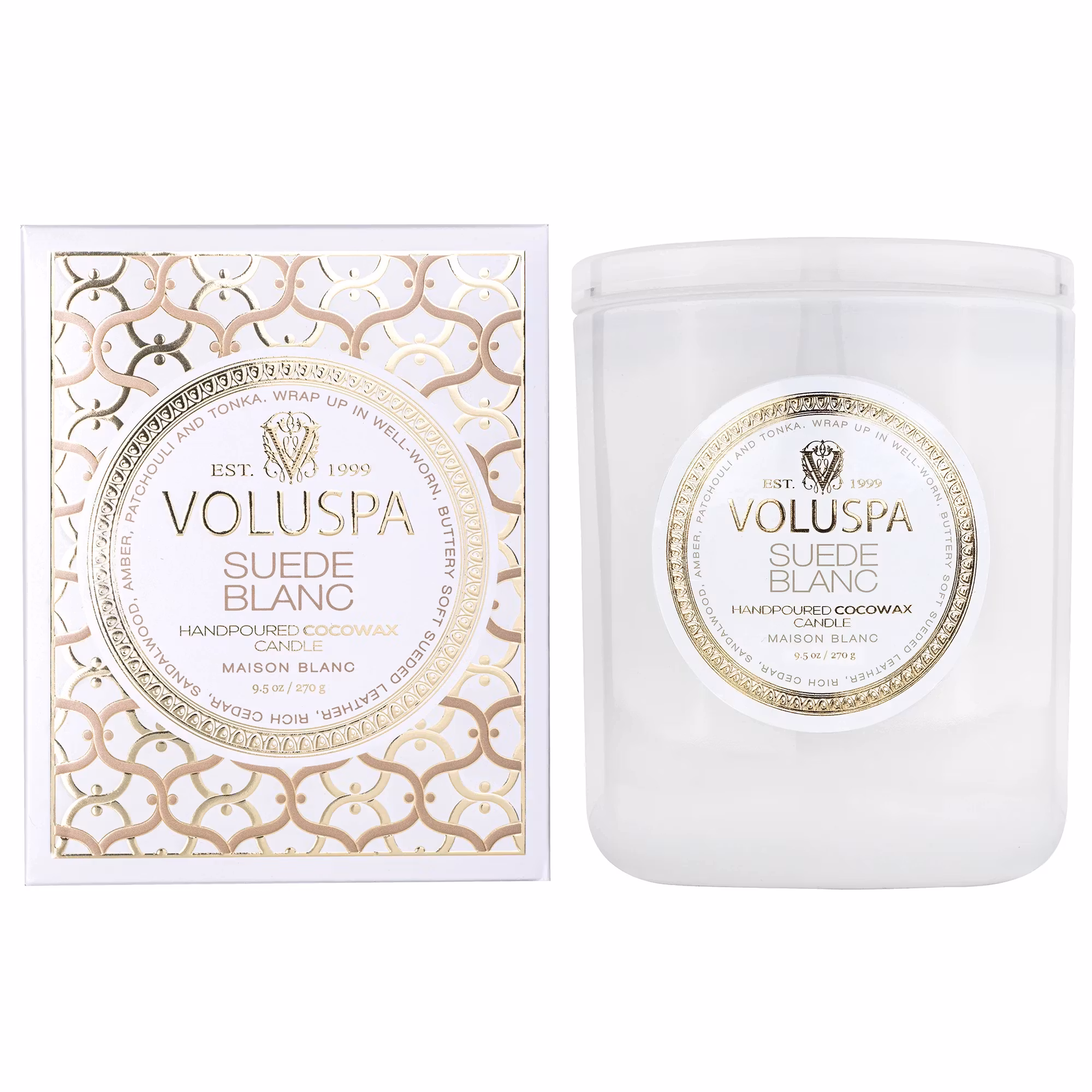 Voluspa - SUEDE BLANC - CLASSIC CANDLE