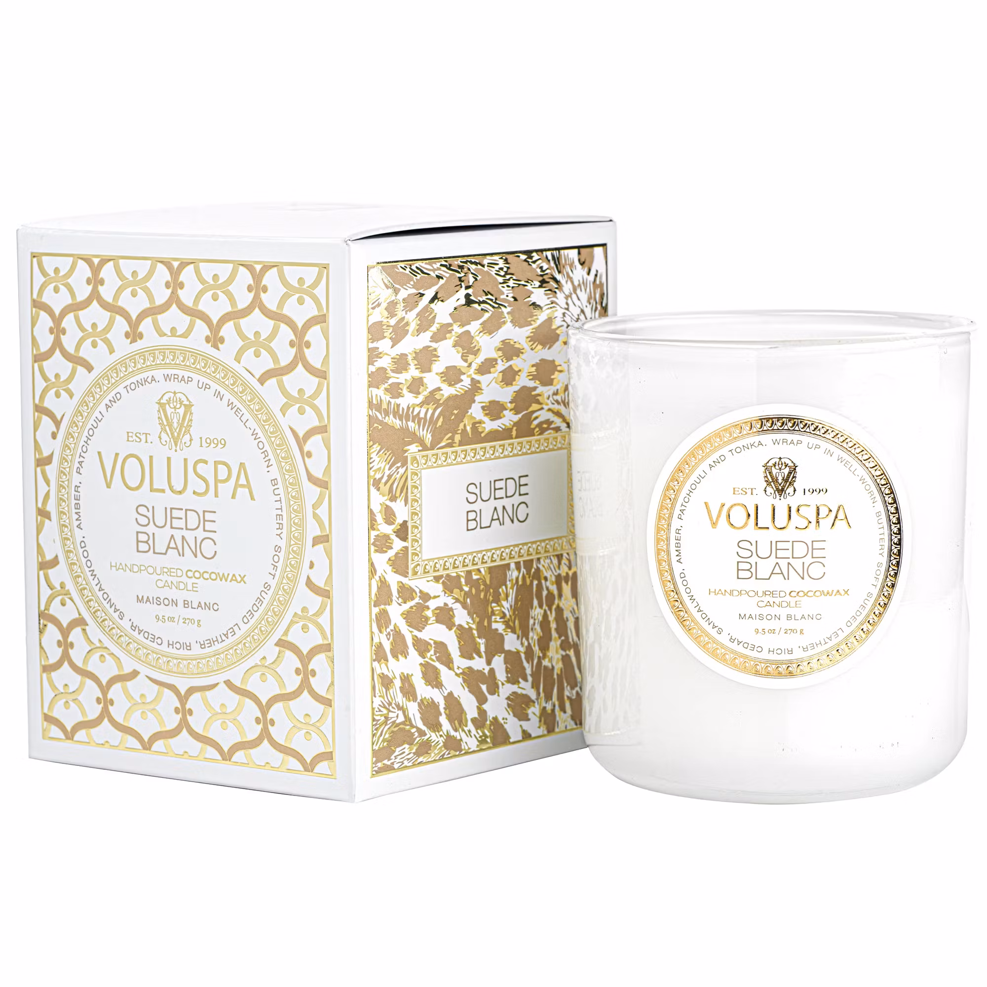 Voluspa - SUEDE BLANC - CLASSIC CANDLE