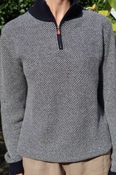 Daniele Fiesoli - Cashmere Quarter-Zip Jumper - Blue/White