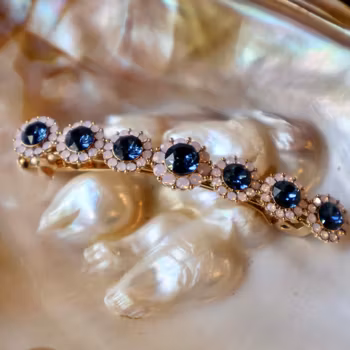 Lily & Rose - hårspänne - Sapphire/Opal (Guld)